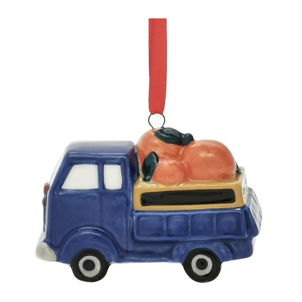 St Nicholas Square Ceramic Orange Truck Ornament New in Package Southern Charm